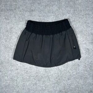 Lululemon Athletic Skirt Womens 4 Black Pace Setter Tennis Golf Running Skort